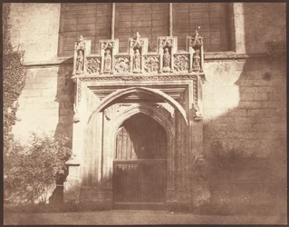 Una antigua puerta en Magdalen College, Oxford, abril de 1843 (foto)