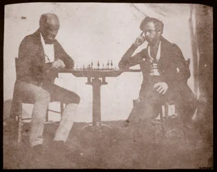 Nicolaas Henneman contempla su movimiento en un juego de ajedrez, septiembre 1841