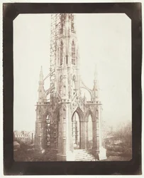 Monumento a Scott en construcción, 1844