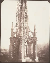 Monumento a Scott antes de su finalización, Edimburgo