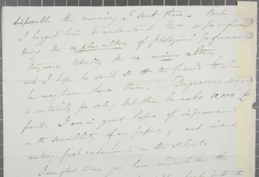 Carta firmada de William Henry Fox Talbot a James David Forbes, 1839