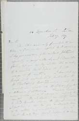 Carta firmada de William Henry Fox Talbot a James David Forbes, 1839