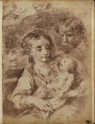 La Sagrada Familia con Tres Querubines