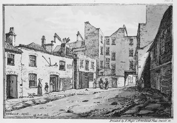 Vista de Cato Street, 1820
