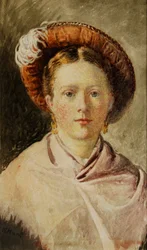 Dama con sombrero de plumas