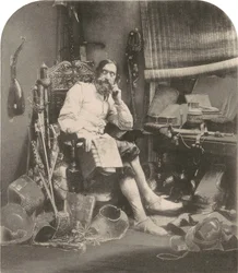 Don Quijote en su Estudio,1855, impreso en 1857 (foto)