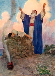 Abraham e Isaac en el Monte Moriah