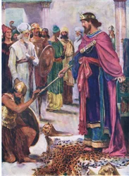 David rey sobre Israel, de El Libro de Imágenes de la Biblia publicado por Thomas Nelson, c.1950