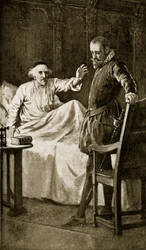 Knox en su lecho de muerte, noviembre 1572, ilustración de 