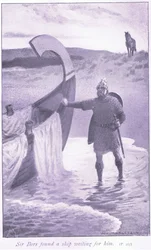 Sir Bors encontró un barco esperándolo