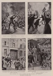 Los disturbios en París, escenas en las calles el domingo