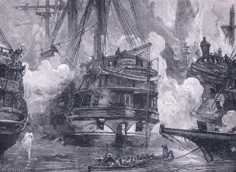 La Batalla de Navarino AD 1828