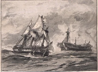 Arethusa y la Belle Poule AD 1778