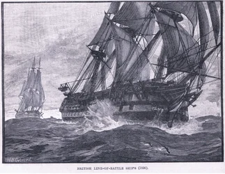 Línea de barcos de batalla británicos AD 1836