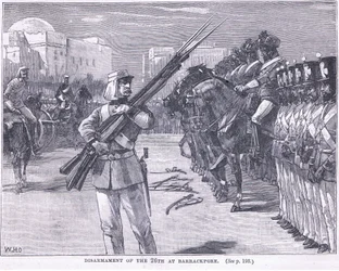Desarme del 26 en Barrackpore 1857 AD