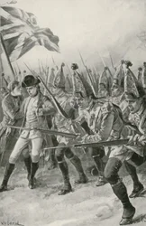 El general Wolfe es mortalmente herido mientras lidera la carga en las Llanuras de Abraham