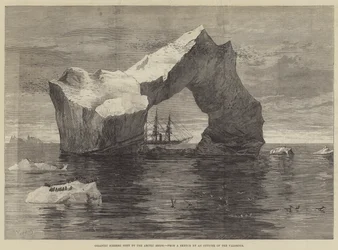 Iceberg gigante visto por los barcos árticos