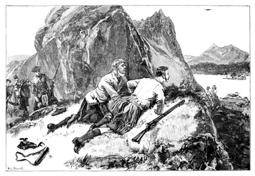 Príncipe Alberto cazando ciervos, c. 1840s, 1900
