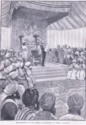 Proclamación de la Reina como soberana de la India 1858 d.C.