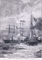 Recepción de la flota francesa en Portsmouth 1865 d.C.