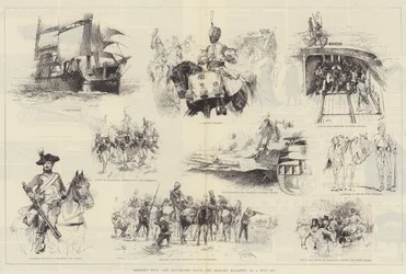 Bocetos de The Illustrated Naval and Military Magazine, No 1, Julio 1884