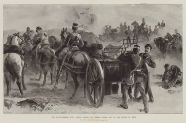 La guerra greco-turca, el príncipe Nicolás de Grecia bajo fuego en la batalla de Mati