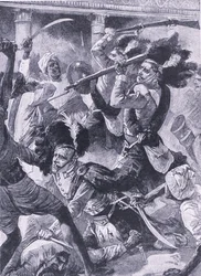 El segundo alivio de Lucknow, ilustración de 