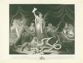 Alegoría del poder de Gran Bretaña, 1787 La creciente grandeza de la nación británica (título sobre objeto)