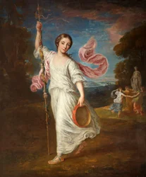 Lady Emily Kerr como una bacante, c.1770