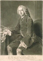 William Pitt, Secretario Principal de Estado, grabado por Richard Houston (1721-75)