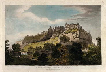 Vista del fuerte de Gwalior desde el noroeste.