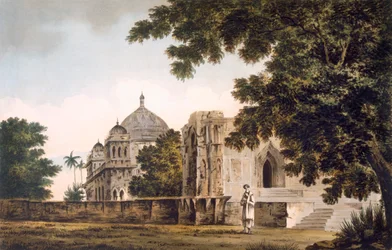 Vista de la mezquita en Mounheer, pub. 1780-83