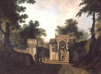 Puerta de entrada a una mezquita en Chunagarh
