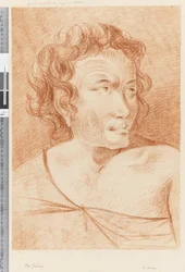 Página 32b Retrato de un maorí de Nueva Zelanda, 1768-75