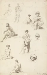Lámina de Estudios de Figuras Orientales