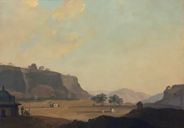 Vista cerca del Fuerte Gwalior, India, c.1783