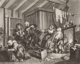 El progreso de una ramera / Der Weg einer Dirne. Hoja 5: La muerte