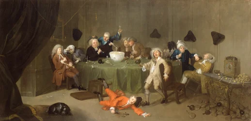 Una conversación moderna a medianoche, c.1732