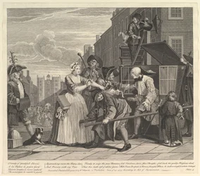 El progreso de un libertino, lámina 4, 25 de junio de 1735