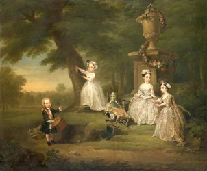 Una fiesta de té para niños, 1730