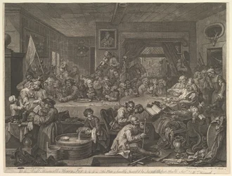 Un entretenimiento electoral, Placa I: Cuatro impresiones de una elección, 24 de febrero de 1755