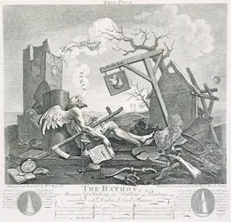 Bathos, Manera de Hundirse, en Pinturas Sublimes dedicado a los Comerciantes de Cuadros Oscuros, 1764