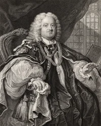Benjamin Hoadly, grabado por Benjamin Holl (1808-84) de 