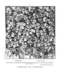 Personajes y caricaturas, 1743