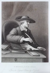 Grabado de T. Morell por William Hogarth