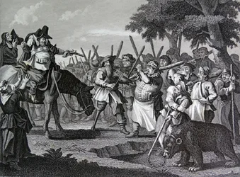 Frontispicio de "Hudibras" de Samuel Butler