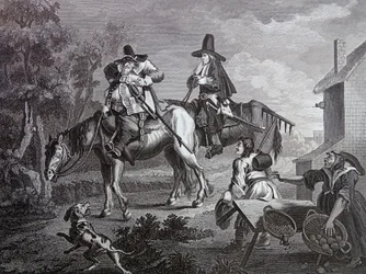 Frontispicio de "Hudibras" de Samuel Butler