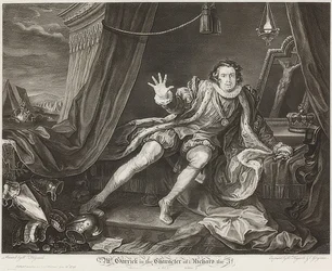 Garrick en el personaje de Ricardo III. 1746