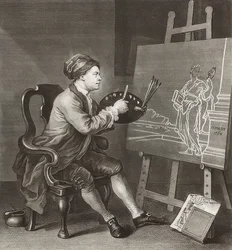Hogarth pintando la Musa Cómica