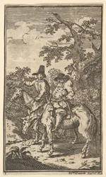 Hudibras saliendo adelante Diecisiete pequeñas ilustraciones para Hudibras de Samuel Butler